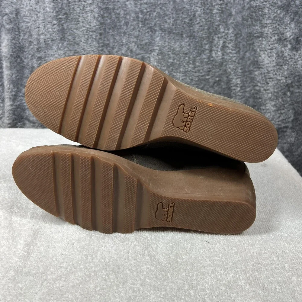 Sorel Boots Womens Size 10 Brown Suede Wedge Ankle Lace Up Booties NL2115-245
